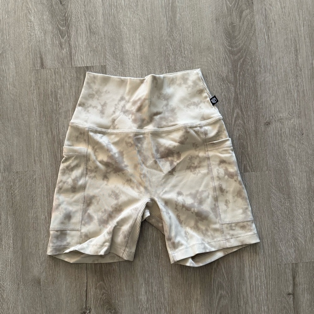 Born Primitive High-Waisted Cream Shorts